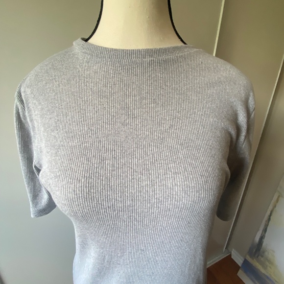 Grey ribbed dress - Picture 3 of 5